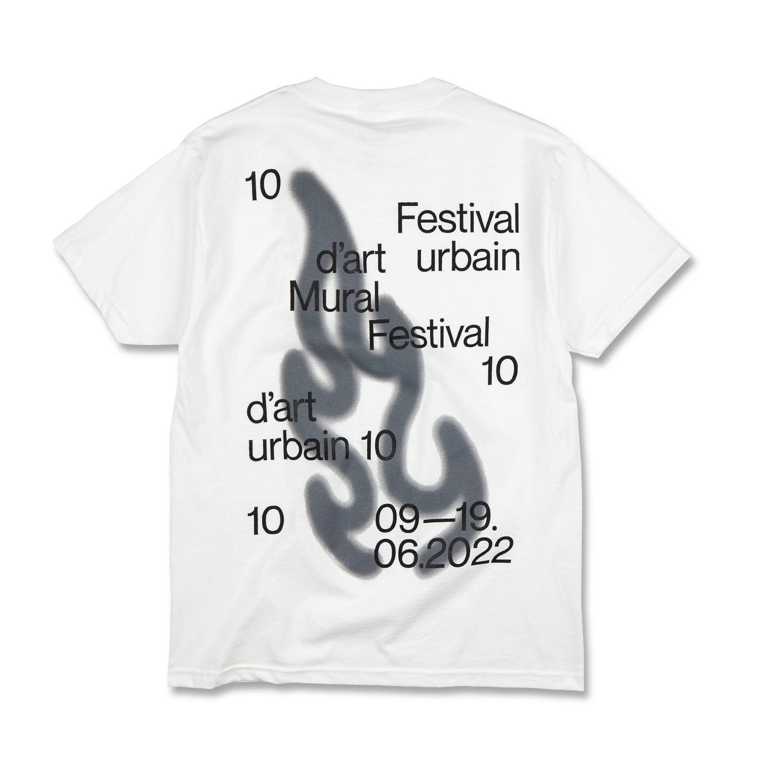 MURAL 10th Anniversary Black Flame T-Shirt - White